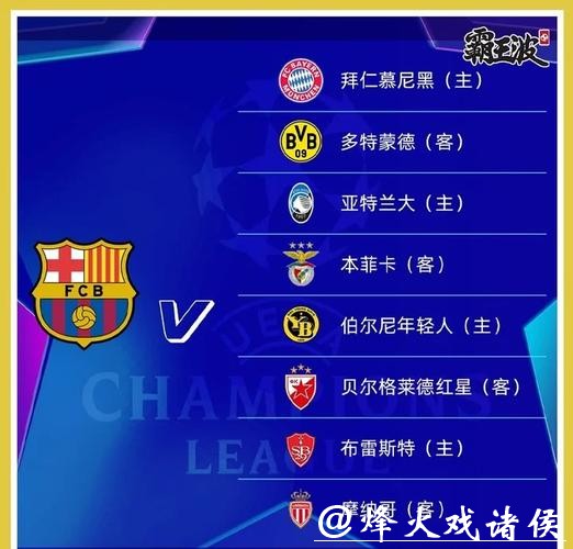 欧冠新赛季抽签： “大巴黎”连战五大联赛劲旅